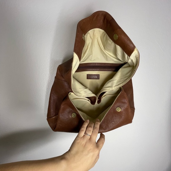 Ellington Brown Leather Studded Purse Bag - Picture 9 of 10